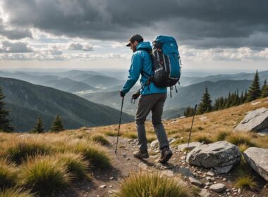 hiking in windy weather