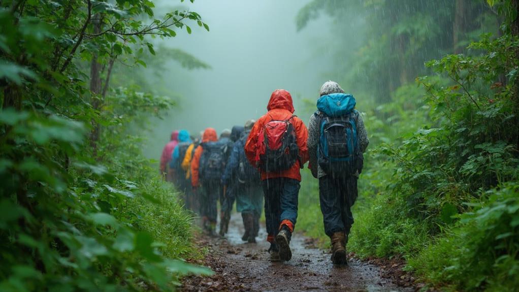 hiking in rain tips