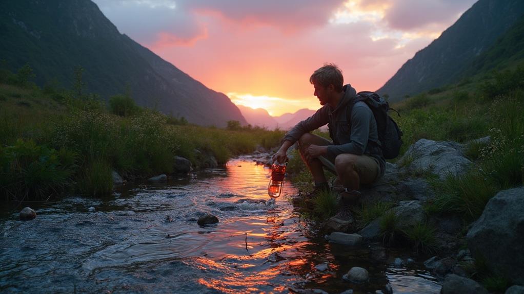 refreshing hydration after hiking