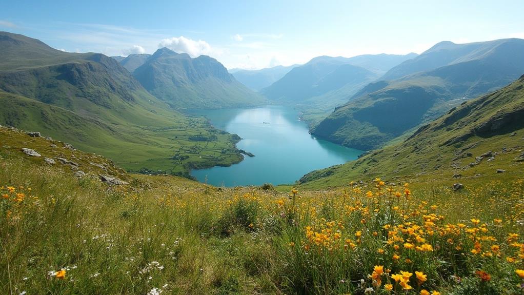 scenic lake district hike